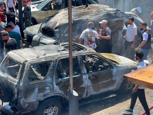 "النشرة": شهيدان وجريح جراء غارة بمسيّرة إسرائيلية على فان في صيدا