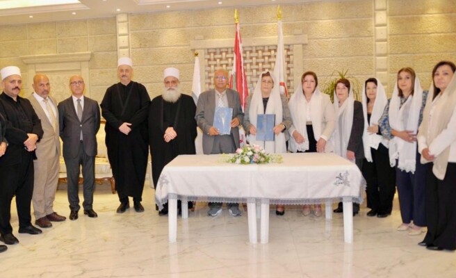 أبي المنى رعى توقيع اتفاقية تعاون صحي واجتماعي بين المجلس المذهبي والجمعيات النسائية بالجبل