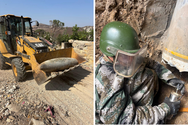 الجيش: تفكيك صواريخ وقنابل طيران غير منفجرة من مخلفات العدوان في مرجعيون والنبطية