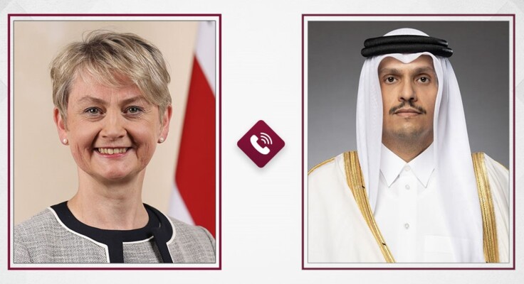 وزير خارجية قطر لنظيرته البريطانية: لضرورة وقف الاعتداءات الإيرانية والعودة لطاولة الحوار