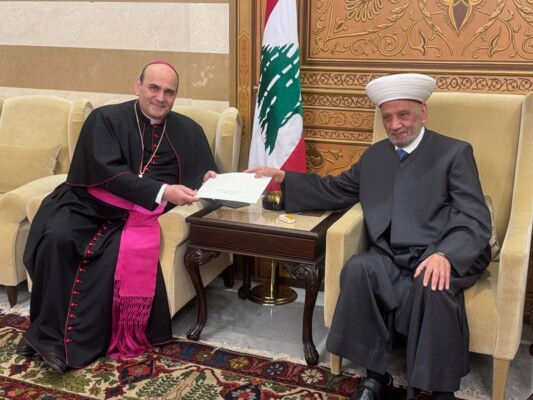 دريان استقبل سفير الفاتيكان وتسلّم رسالة شكر من البابا لاوون وبحث مع سفيرة النمسا بشؤون لبنان وحوار الأديان