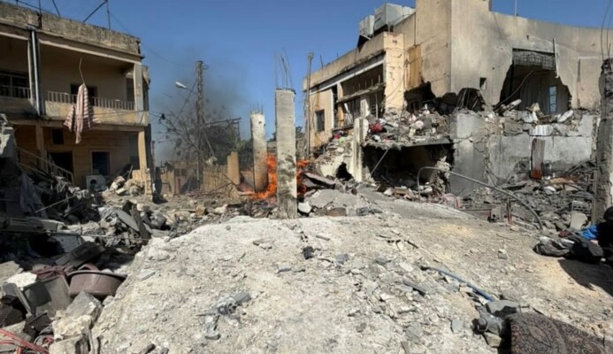 شهيدان و7 جرحى بغارة على مبنى في دير الزهراني وإصابات بغارة على نقطة للهيئة الصحية في خربة سلم