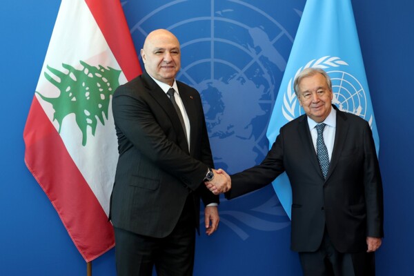 الرئيس عون طالب الامين العام للأمم المتحدة بالضغط لانسحاب إسرائيل وغوتيريش اكد دعم الجيش وجهود الحكومة