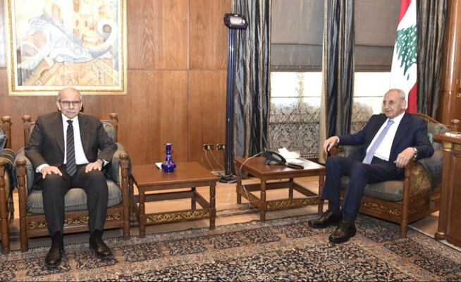 بري بحث مع سلام تطورات الاوضاع والعدوان الاسرائيلي على لبنان