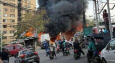 اندلاع حريق كبير بالقرب من محطة محروقات في البوشرية