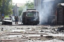 سلطات روسيا: مقتل سبعة مدنيين وإصابة 11 آخرين بهجوم مسيرة أوكرانية على حافلة ركاب في دونيتسك