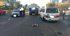التحكم المروري: جريحان بتصادم بين فان وسيارة على المسلك الغربي لأوتوستراد الضبية