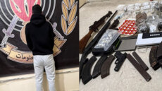 قوى الأمن: توقيف مواطن لقيامه بقتل شخص وإحراق جثته في كفر عقاب وضبط أسلحة ومخدرات