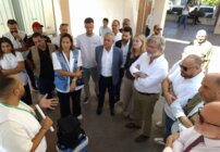 وفد دبلوماسي أوروبي اطلع على الجهود الإغاثية في مركز إيواء ثانوية الزعتري في صيدا