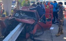 قتيلان نتيجة اصطدام سيارة بالحاجز الحديدي على أوتوستراد القلمون باتجاه طرابلس