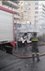 احتراق مركبة على اوتوستراد ذوق مكايل المسلك الشرقي